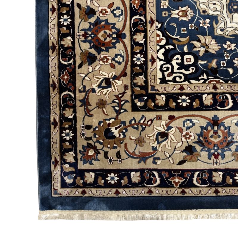 400 x 300cm Large Size Persian Royal Mashad Design Blue Rug Aman