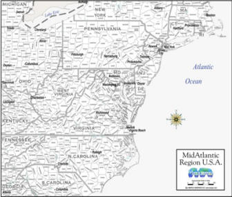 Download digital MID ATLANTIC MAP