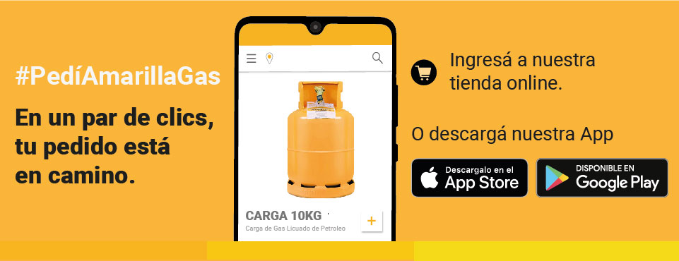 Garrafas A Domicilio | Venta De Gas Envasado | Amarilla Gas