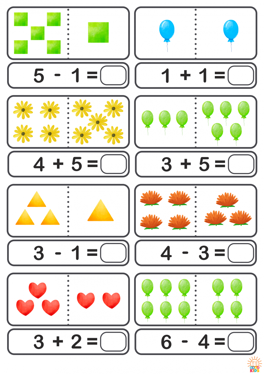 Printable Math Worksheets for Kids Amax Kids