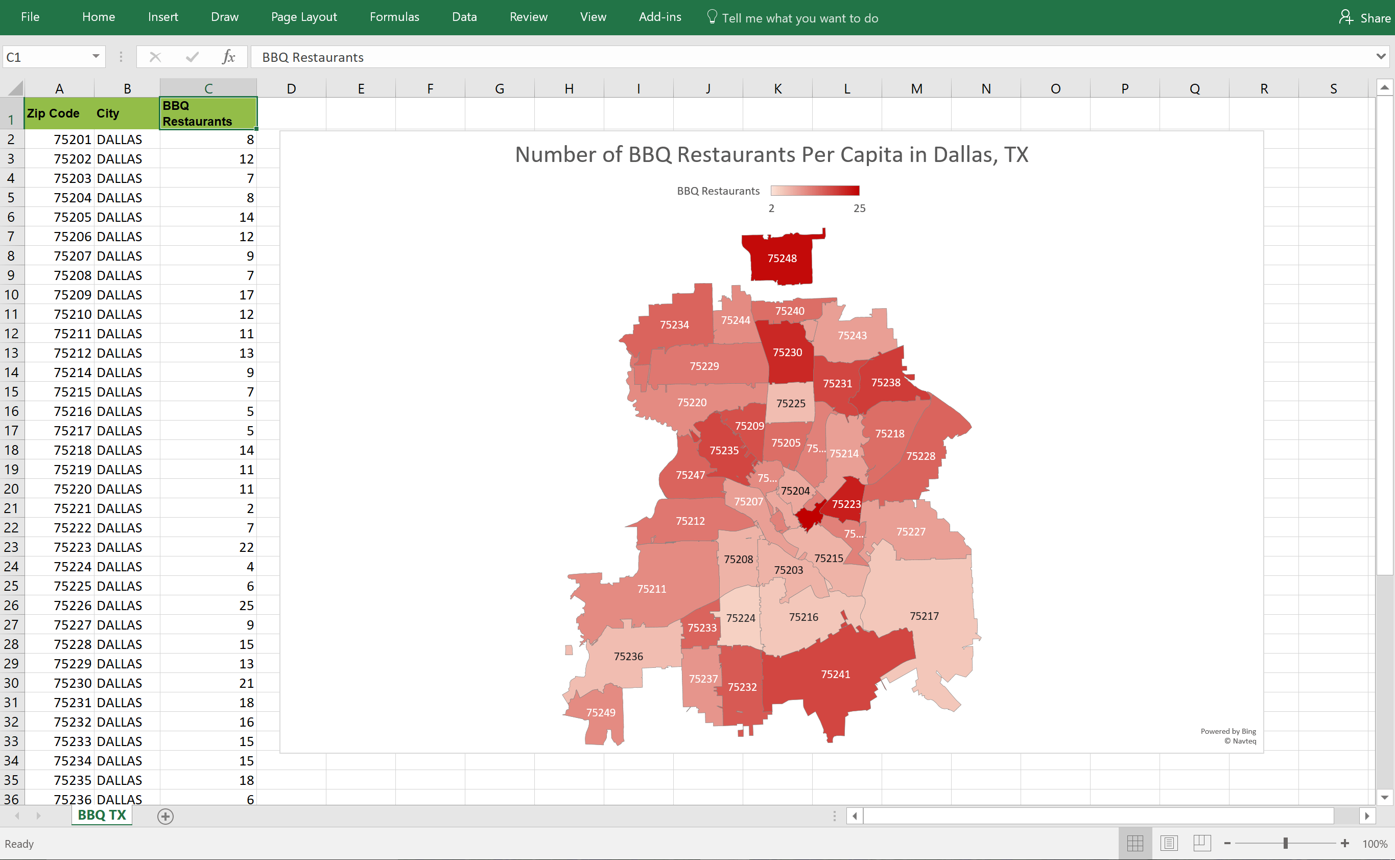 Visualize your data with Map Charts in Microsoft Excel
