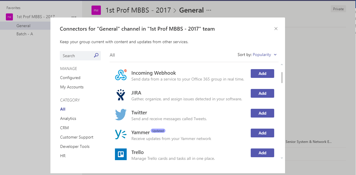 Office 365 Connectors for Microsoft Teams How to Get Started