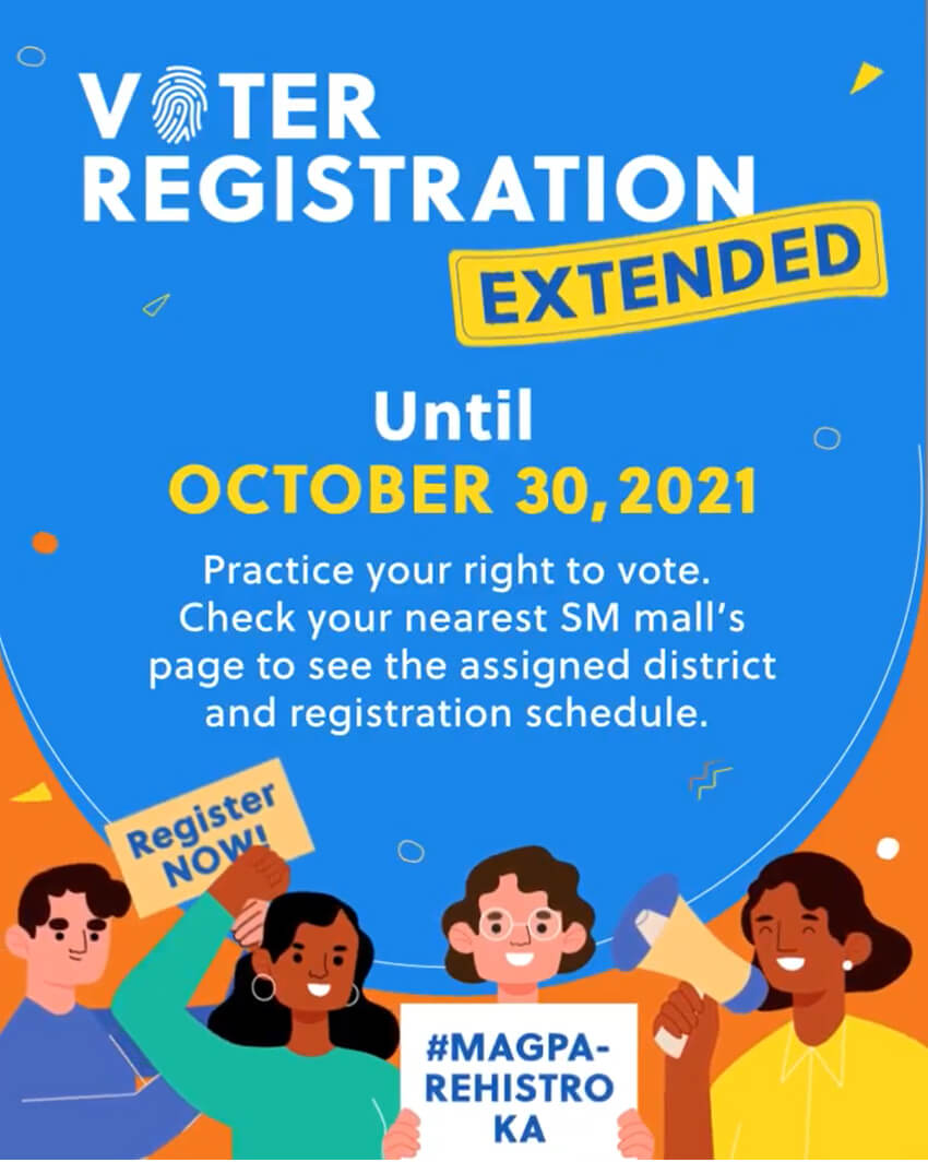Voter Registration at SM Extended until End of October amazinglagunablog