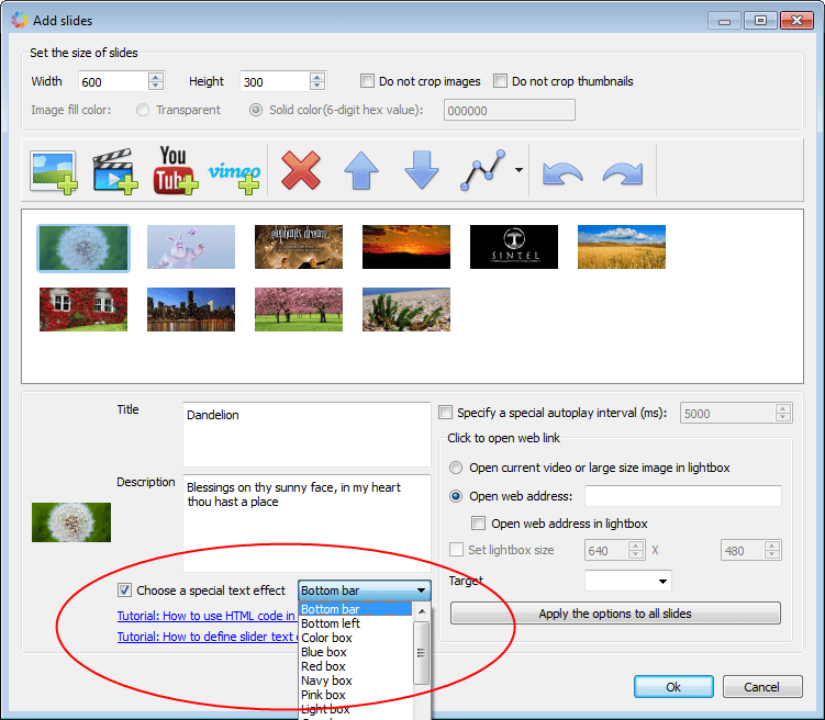 How to create jQuery slider with text effect jQuery Slider, WordPress