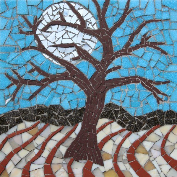 Mosaic Art MOONLIT TREE MOSAIC £190