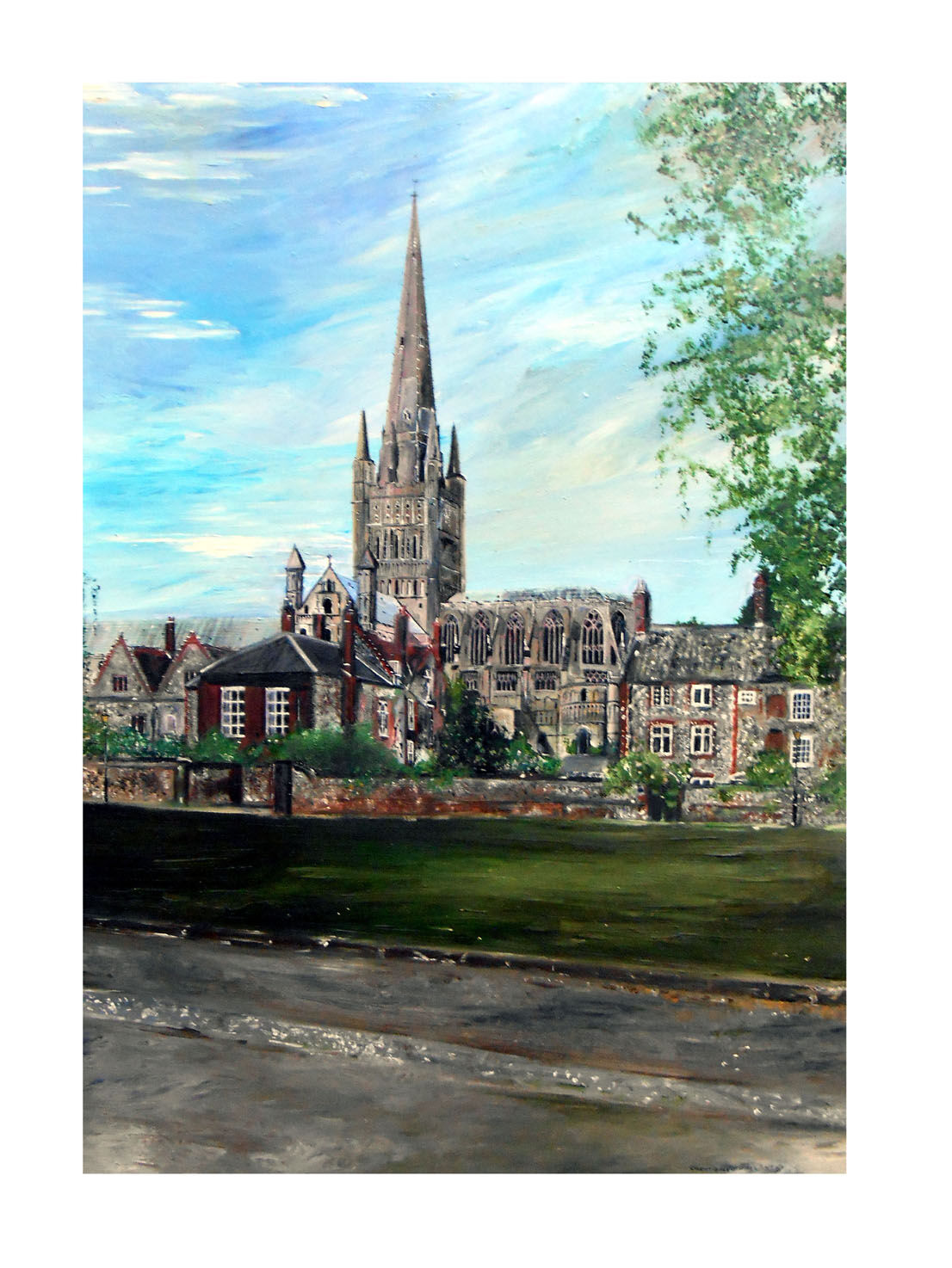 'Painting Norwich Cathedral' CHRISTOPHER PALLANT ARTIST
