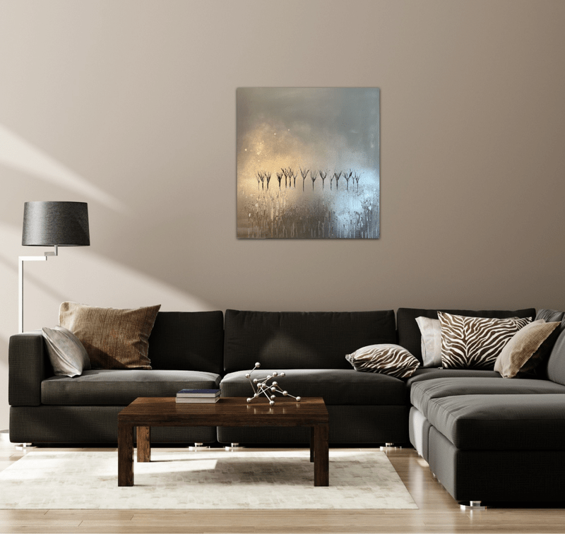 Contemporary canvas art Canvas artwork 'Silver Copse'