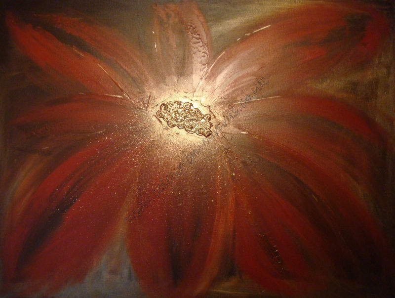 Contemporary canvas art Canvas artwork 'Magnificence Burnt Orange'