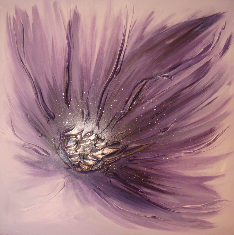 Contemporary canvas art Canvas artwork 'Breeze Purple & Lilac'