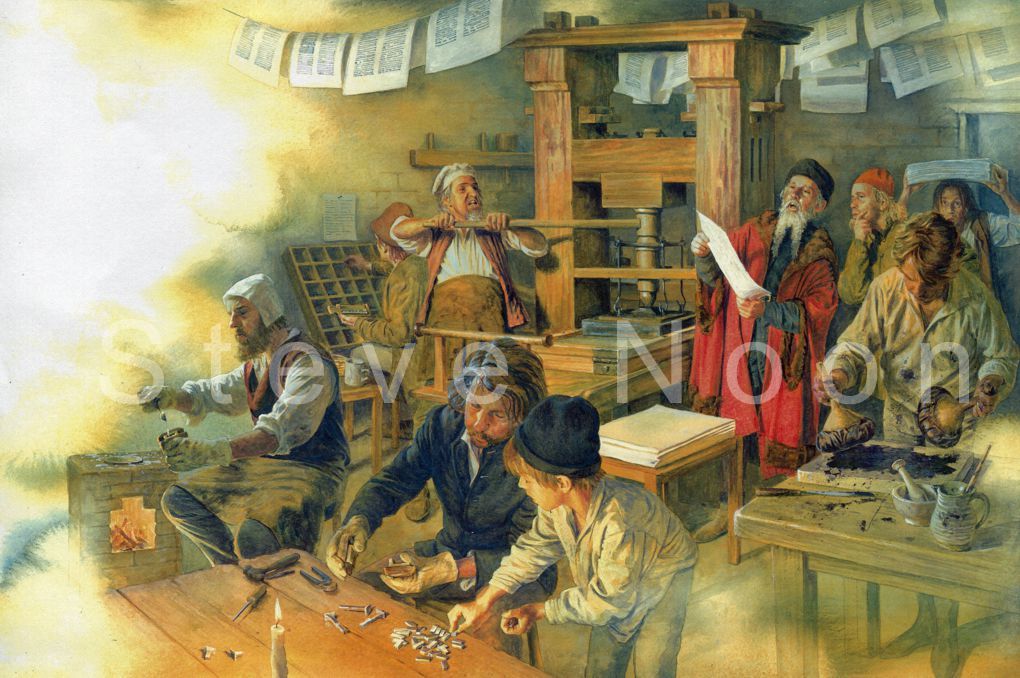 STEVE NOON Guttenberg printing press