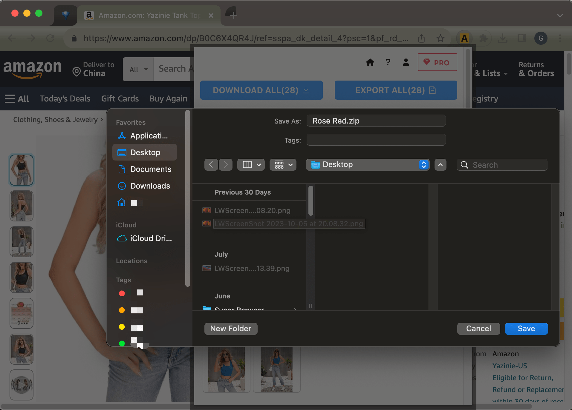 Aamzon Image Downloader download or export amazon product images to