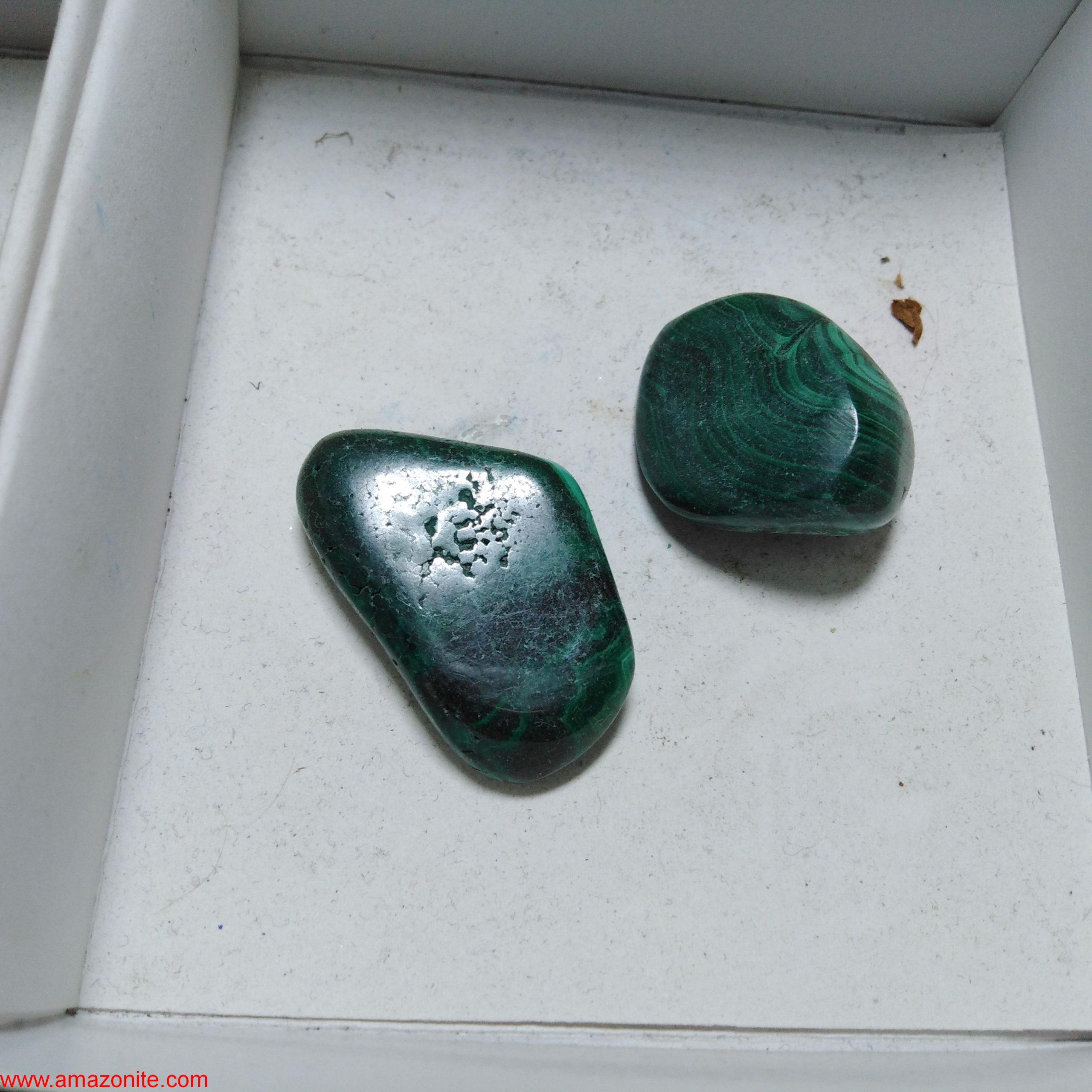 One Box of 12 Hand Polished Malachite Mineral Specimens From Congo » AMAZONITE