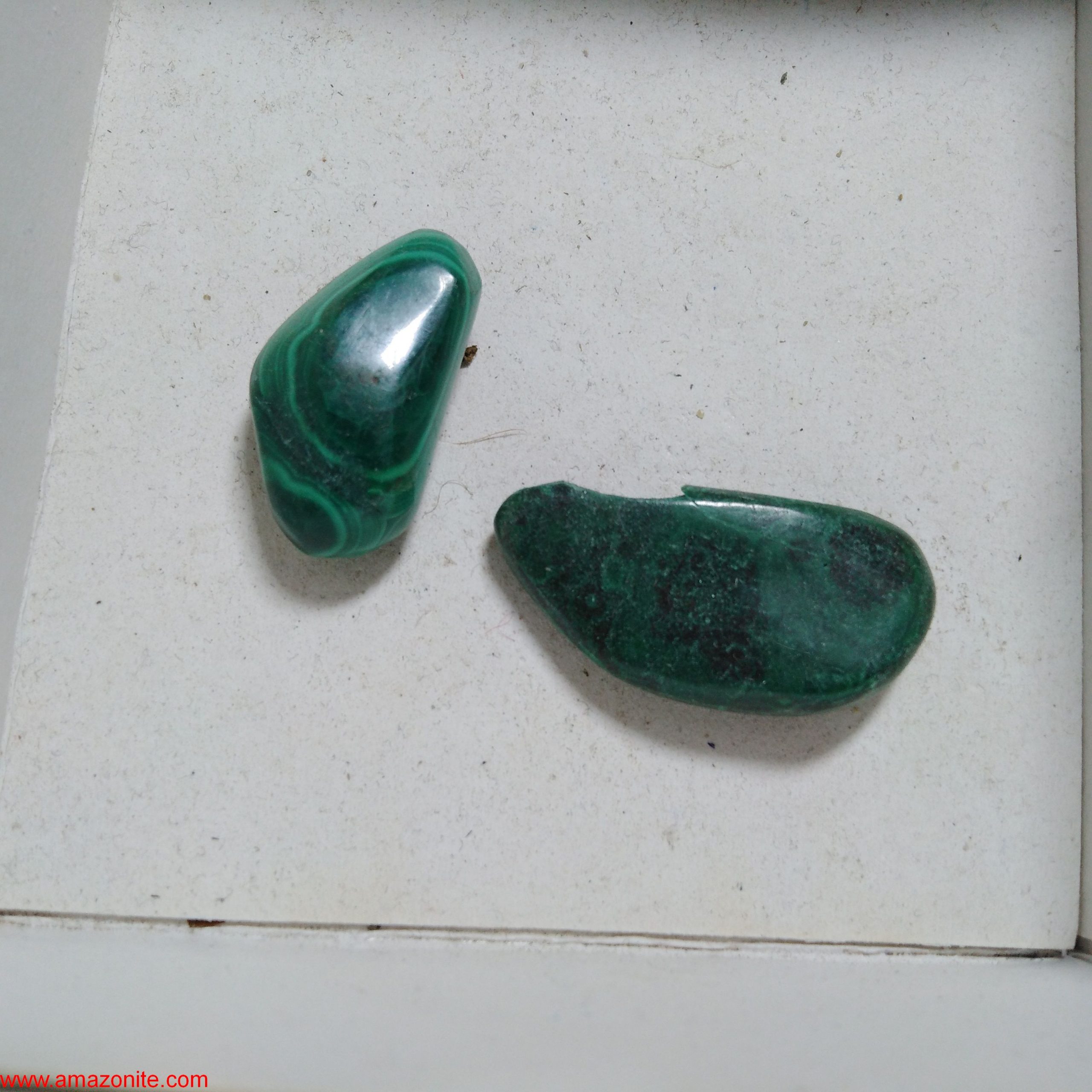 One Box of 12 Hand Polished Malachite Mineral Specimens From Congo » AMAZONITE