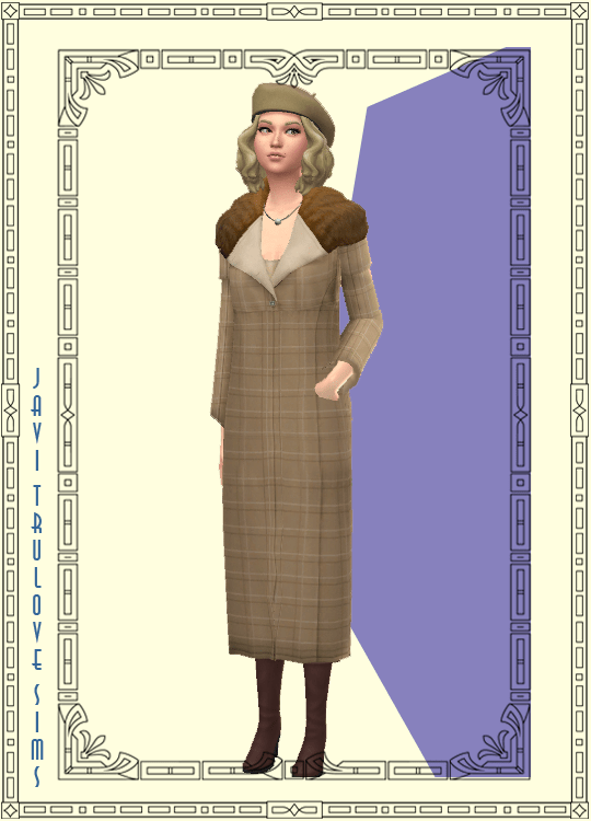 "Manteau "The Cat's Meow Téléchargement CC Sims Par Javitrulovesims Amaz'Sims