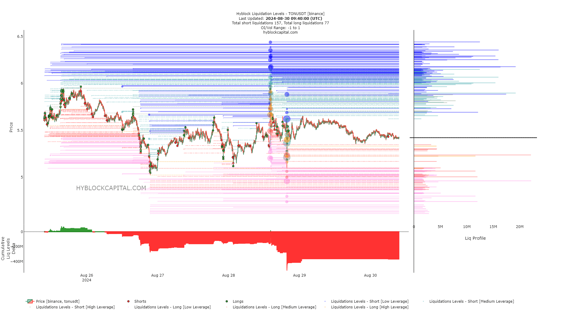 Niveaux de liquidation du Toncoin