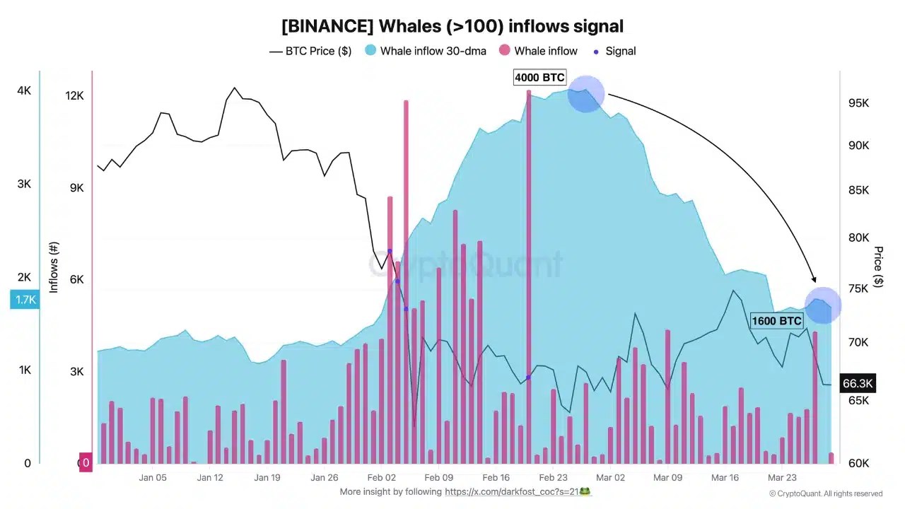 Bitcoin Whale Inflow