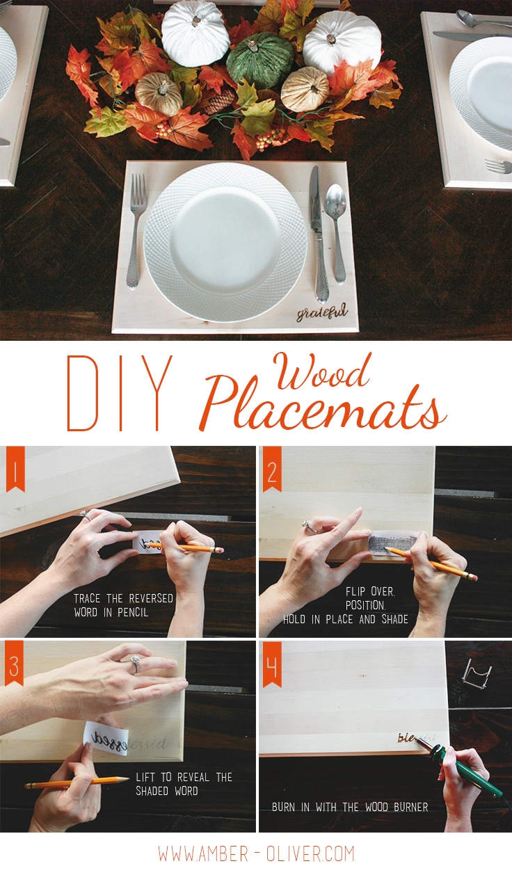 DIY Wood Placemats (VIDEO TUTORIAL) great for a Thanksgiving Table!