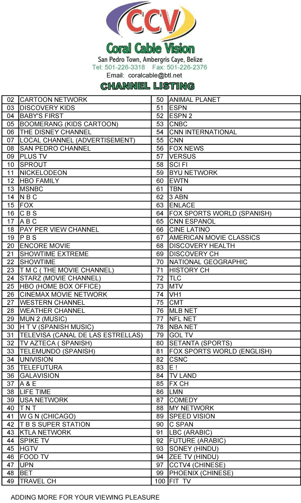 New Coral Cable Channel Listing Ambergris Caye Belize Message Board