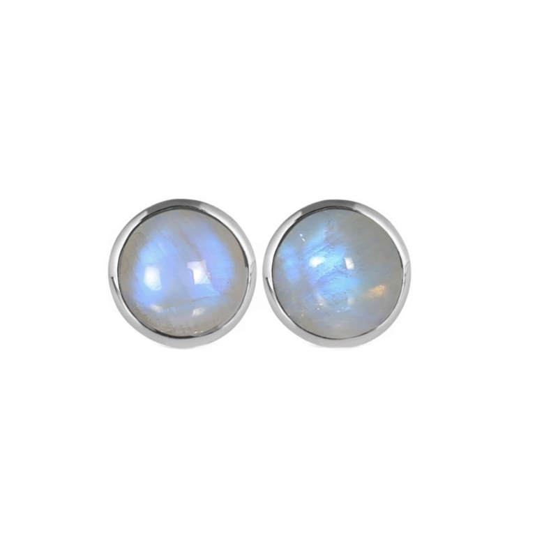 Moonstone Sterling Silver Earrings. Moonstone Jewelry Amberman