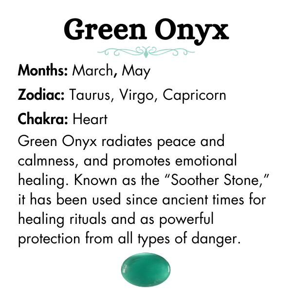 Green Onyx Stone Properties Card Amberman