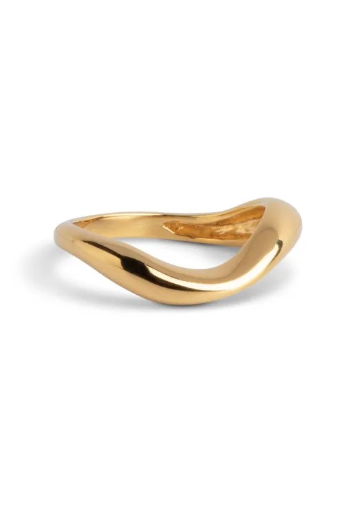 Ring Enamel – Agnete Small Ring str 54 (gullforgylt sterling sølv)