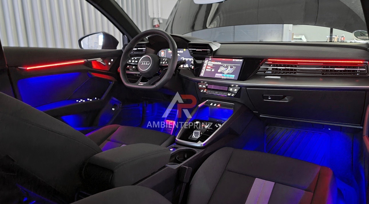Ambientebeleuchtung für Audi A3 S3 RS3 8Y inkl. Einbau (Nachrüstung) Ambientprinz