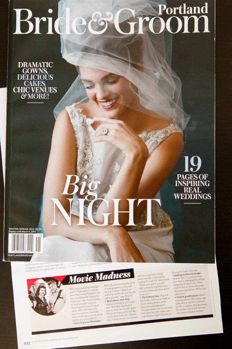 Check out our feature in the latest Portland Bride & Groom Magazine Portland Wedding