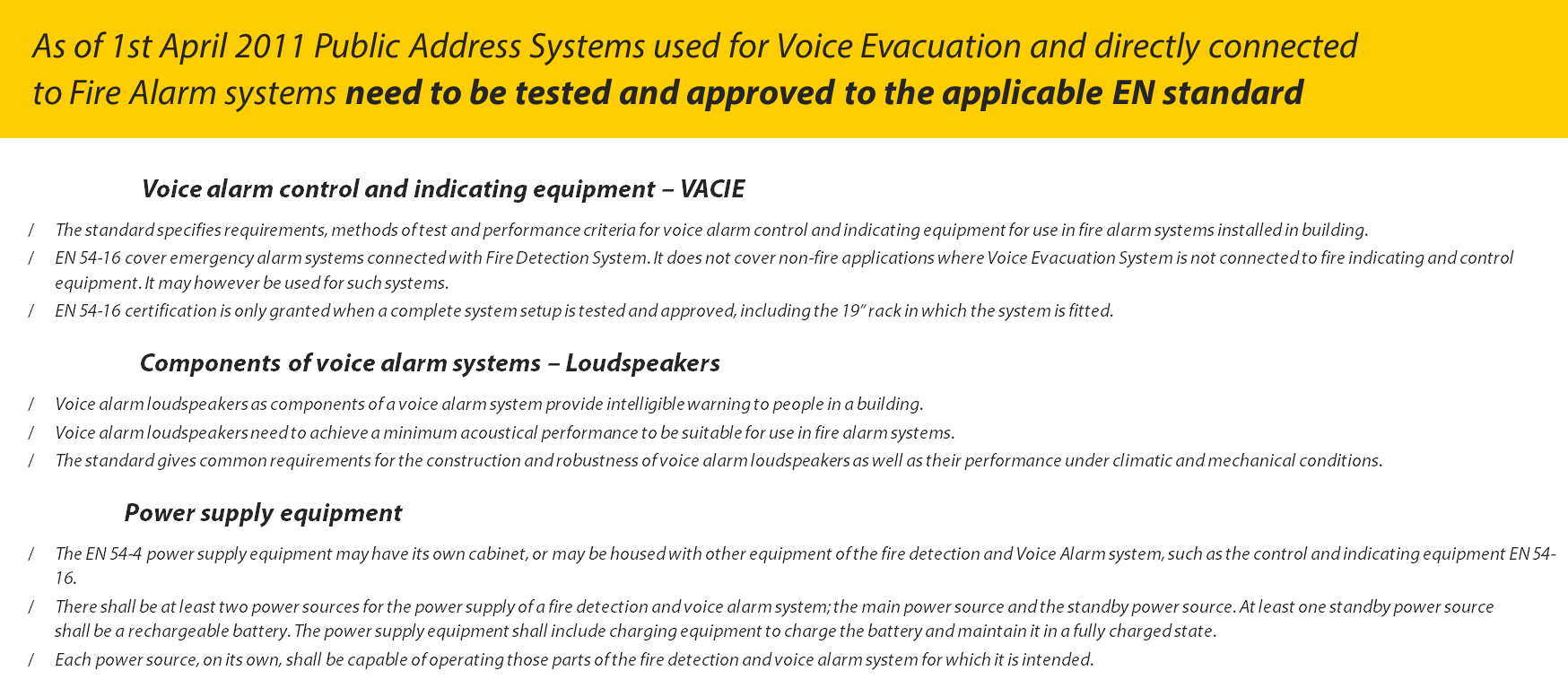 voice evacuation Ambient System