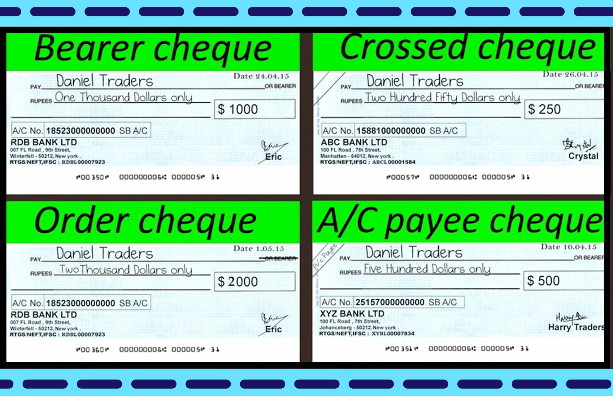 Tipos De Cheques