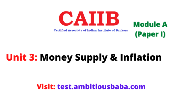 Money Supply and Inflation Caiib Paper 1 (Module A), Unit 3
