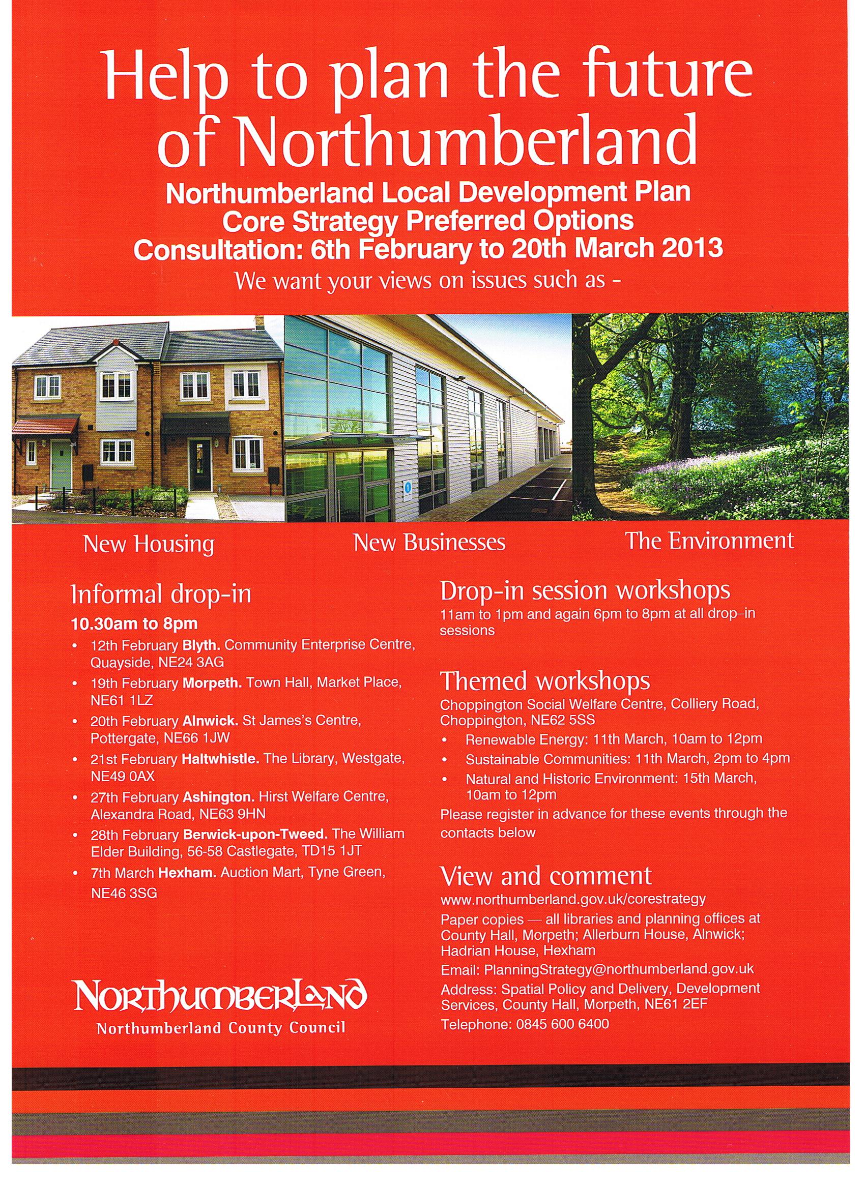 Northumberland Local Development Plan Core Strategy Preferred Options