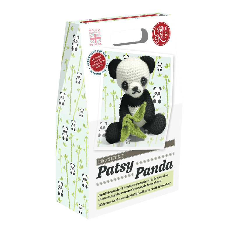Patsy Panda Crochet Kit by The Craft Kit Company Amble Pin Cushion