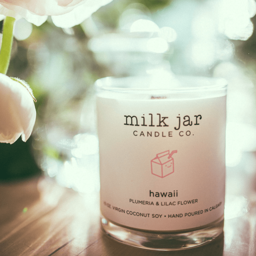 10 oz CANDLE {Milk Jar Candle Co.} Amborella Floral Calgary
