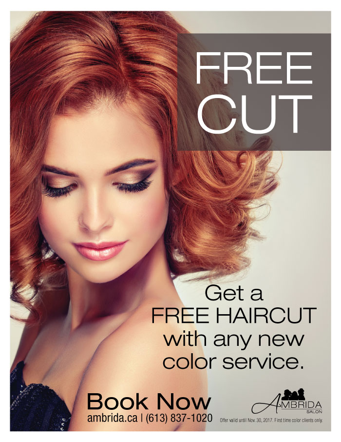 Free Hair Cut with New Colour Services Ambrida Salon