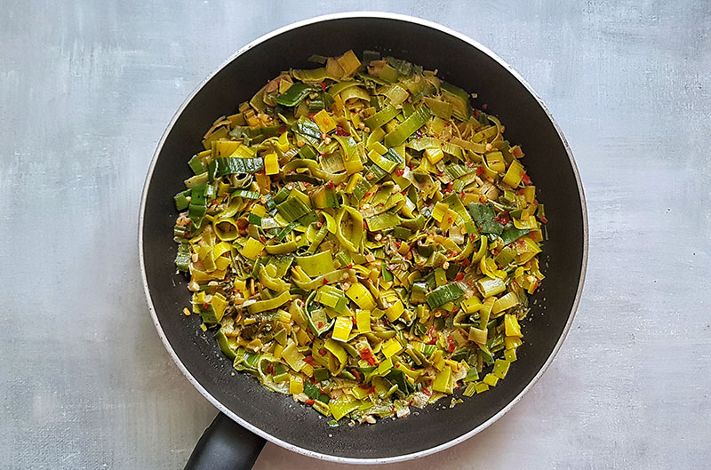Leek Stirfry in Coconut Milk Ambroliya