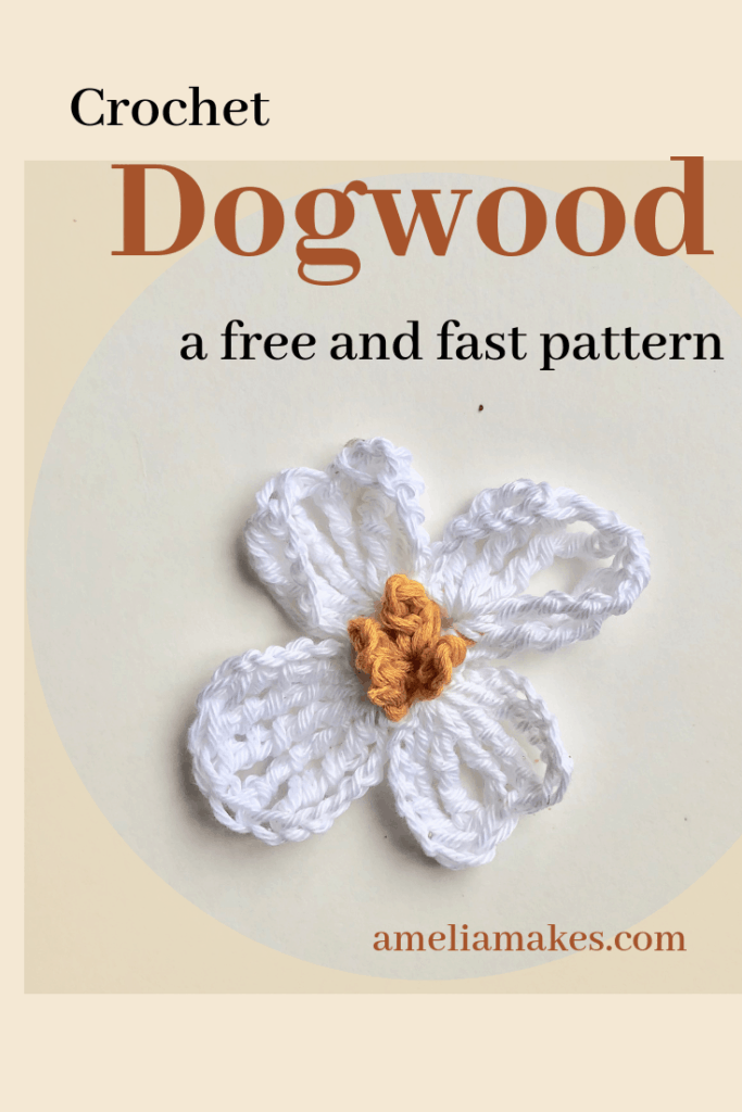 Crochet Lacy Dogwood Flower Free Pattern Amelia Makes