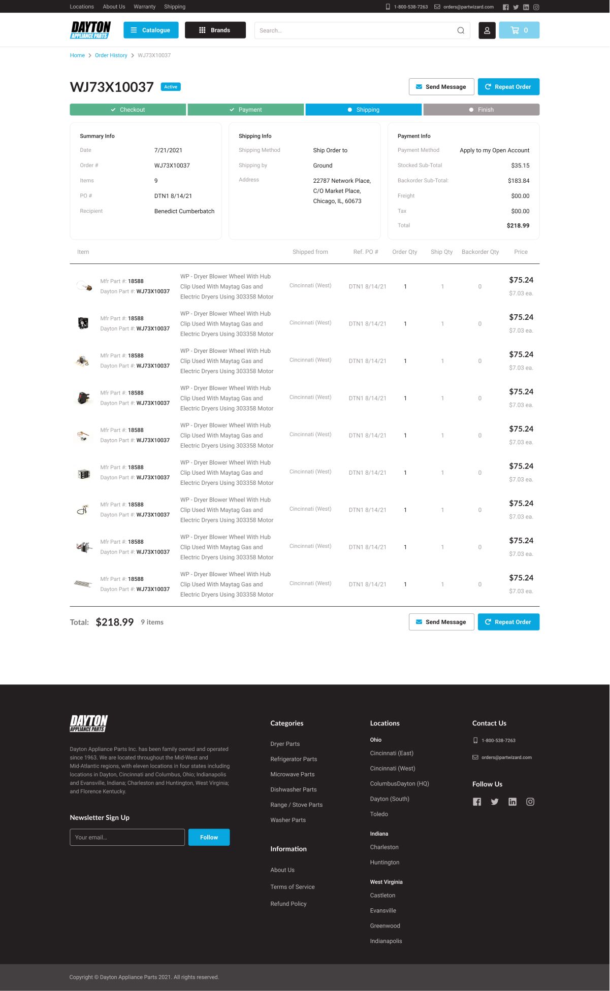 Dayton Appliance Parts Amen Digital Production Company