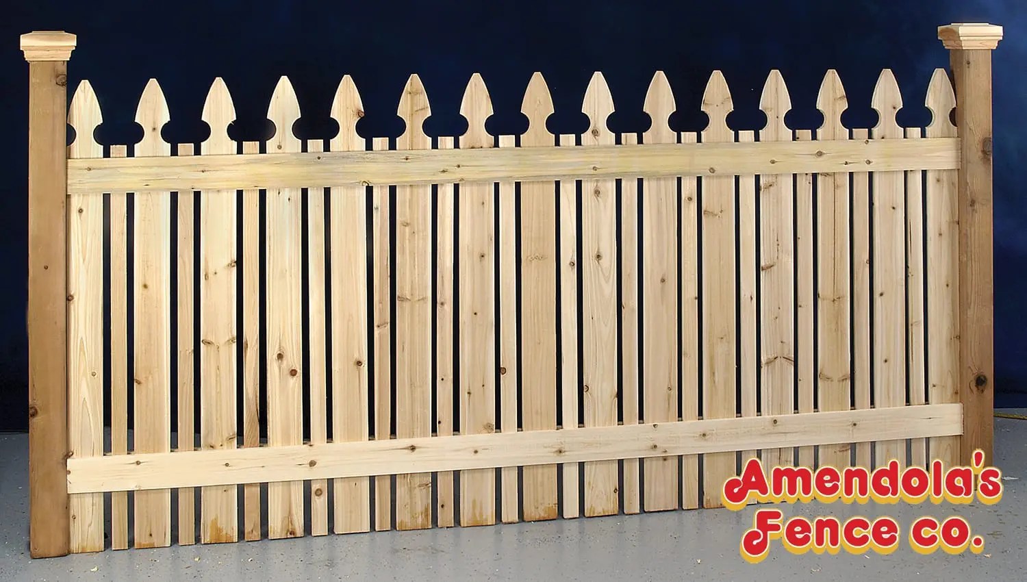 Rhode Island Style Picket & Spindle Custom Wood Fence Amendola's