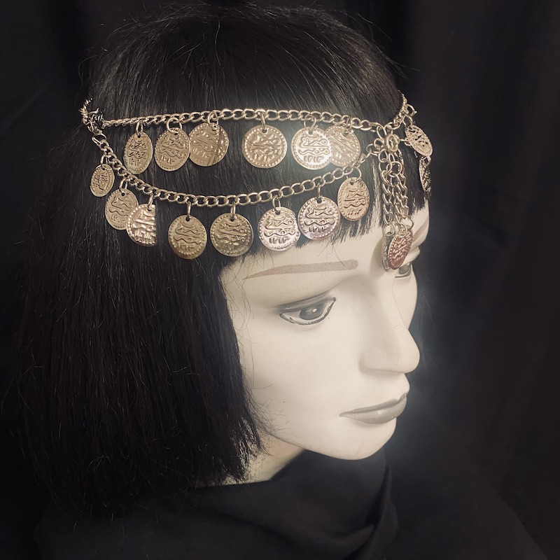 Silver Coin Head dress Amera's Palace Belly Dance Boutique