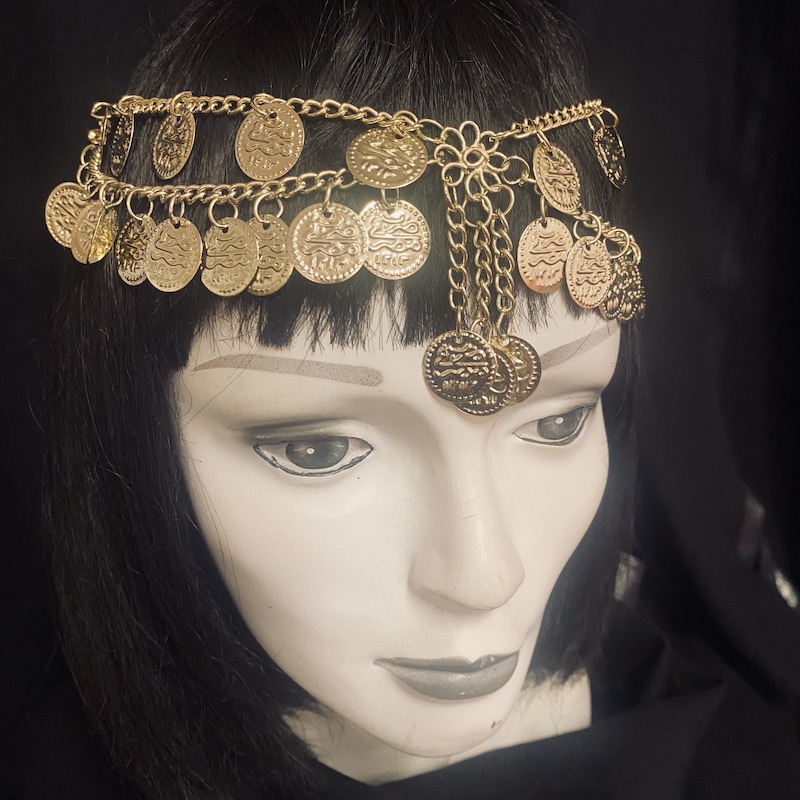 Gold Coin Head dress Amera's Palace Belly Dance Boutique