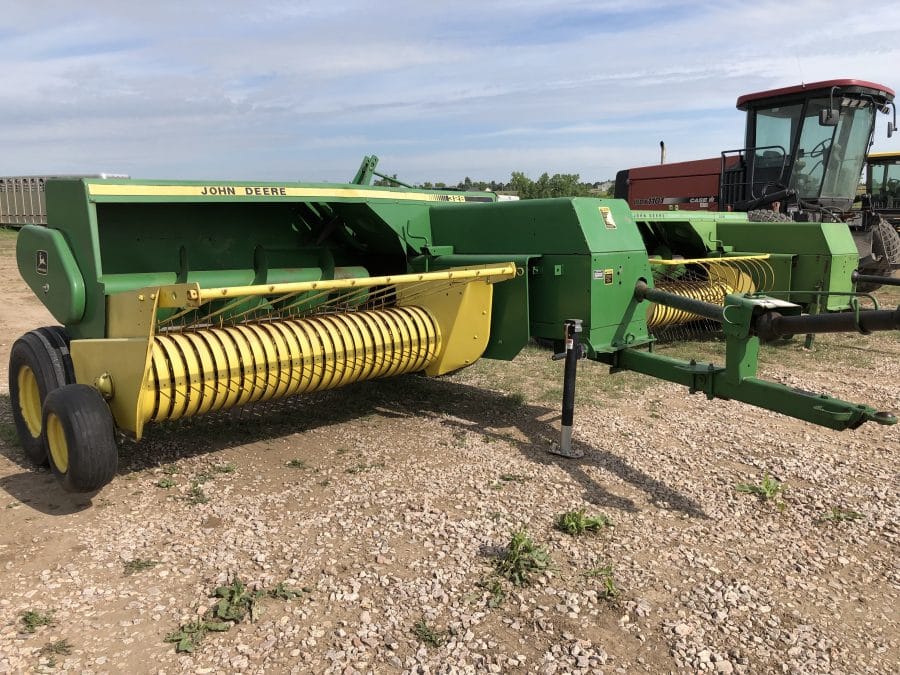 ’90 JD 328 Small Square Baler. American Ag Video Auction