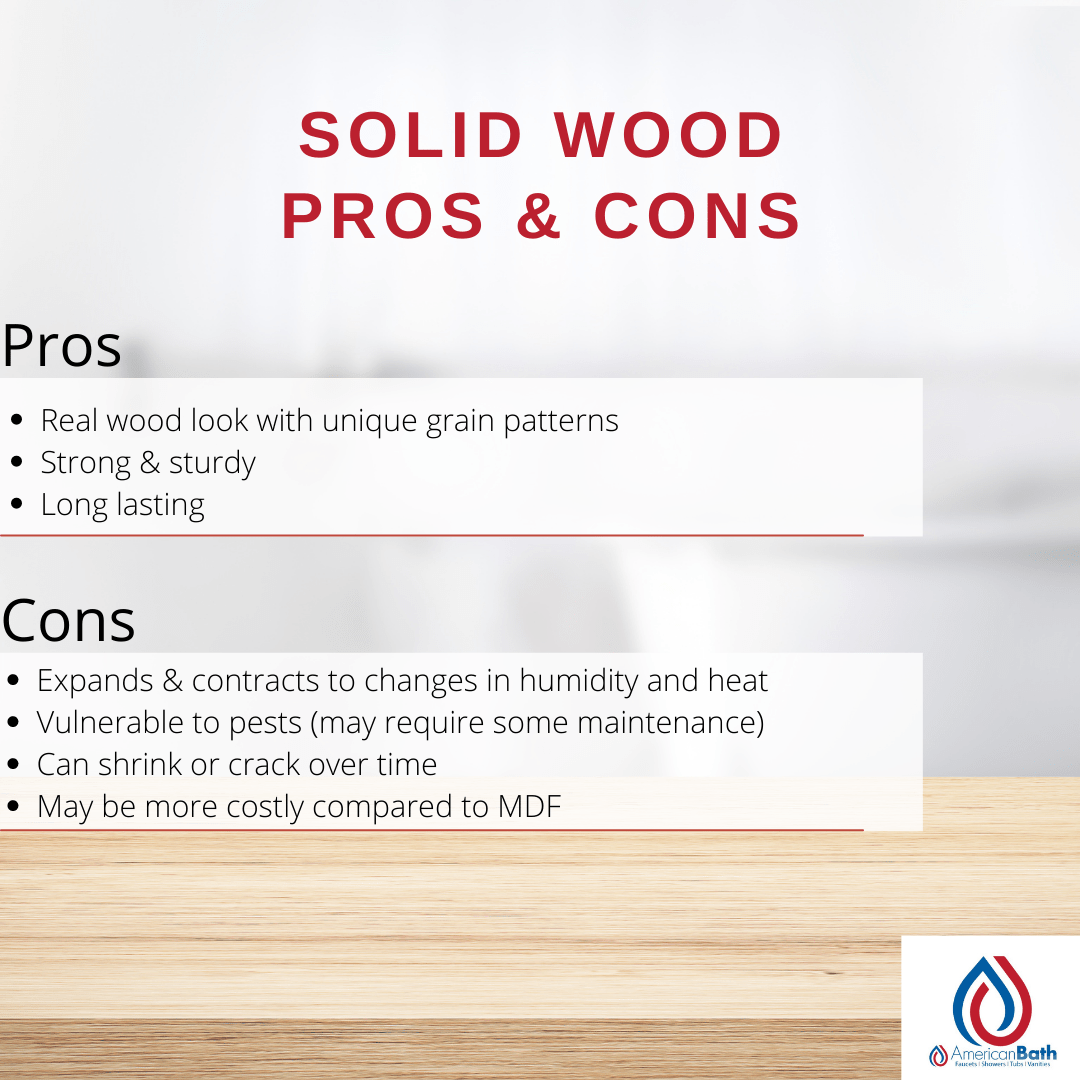 Solid Wood VS. MDF American Bath