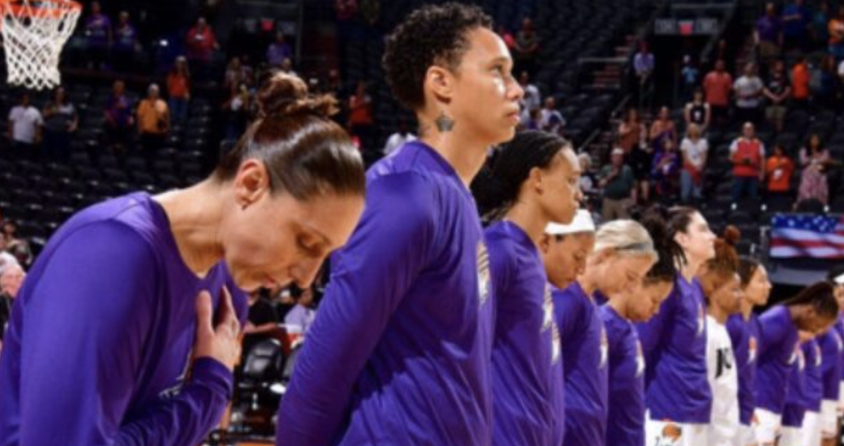 WNBA Star Brittney Griner Decides To Stand For National Anthem After