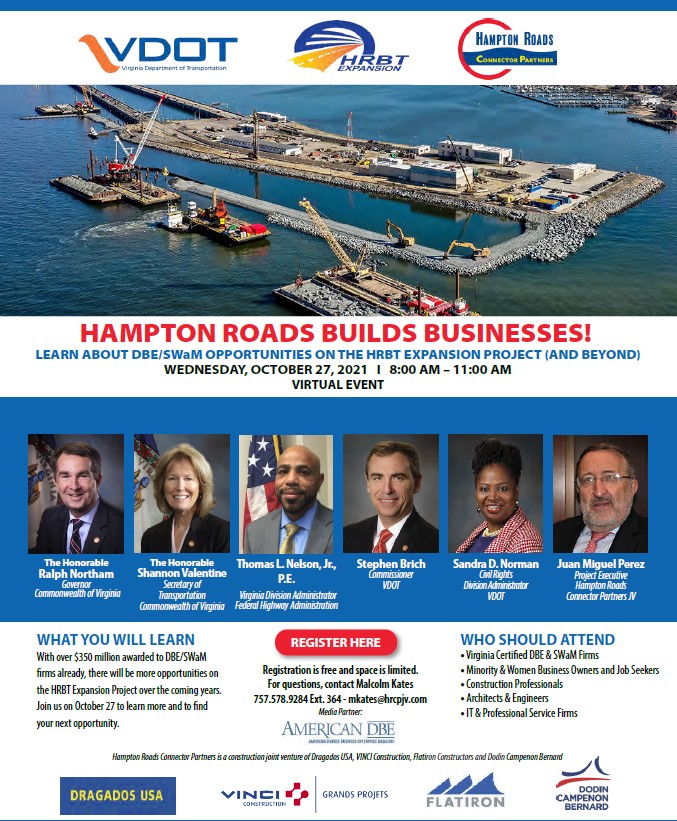 VDOT Hampton Roads Bridge Tunnel Project Hosts DBE and SWaM Business