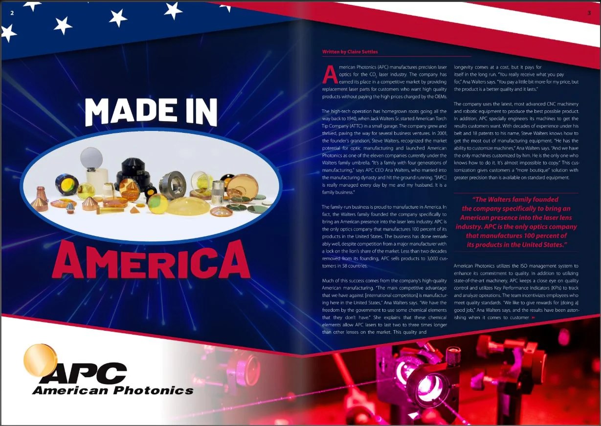 WHO WE ARE American Photonics Proudly Made In America