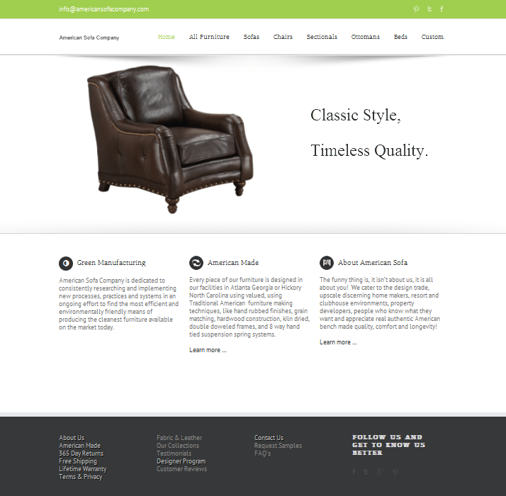 American Sofa Company Baci Living Room