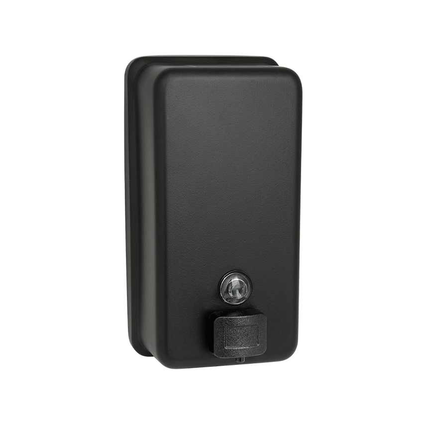 Matte Black Liquid Soap Dispenser Vertical Surface Mounted 0347