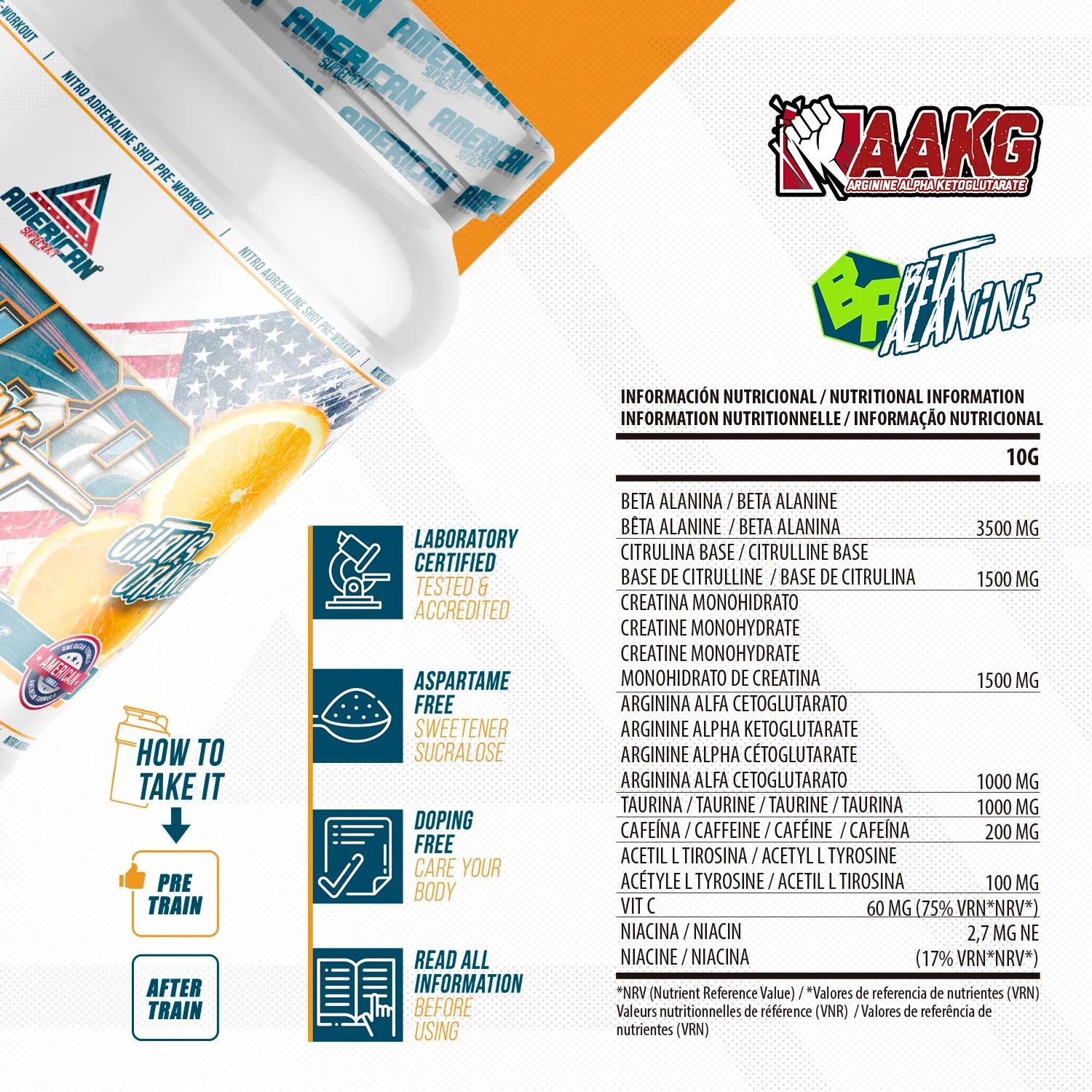 Nitro PreWorkout 300gr American Suplement