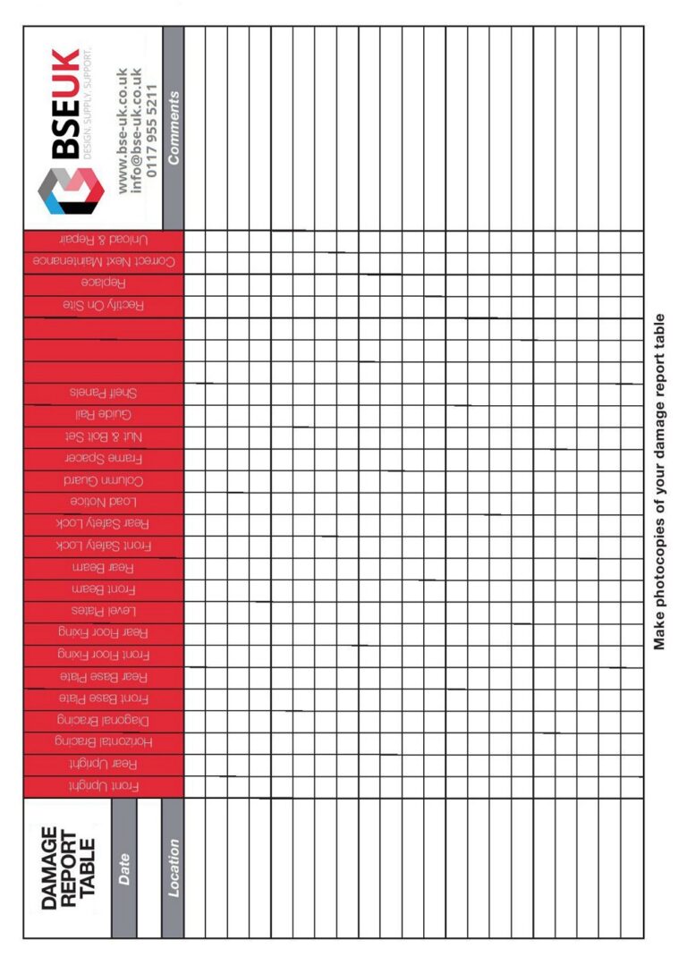 14+ Free Warehouse Racking Inspection Checklist Templates Printable