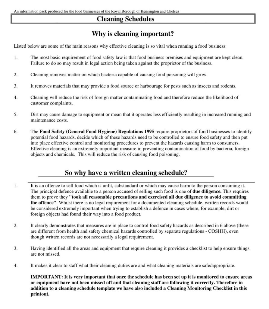 32+ Free Kitchen Cleaning Checklist Templates [Restaurant, Commercial